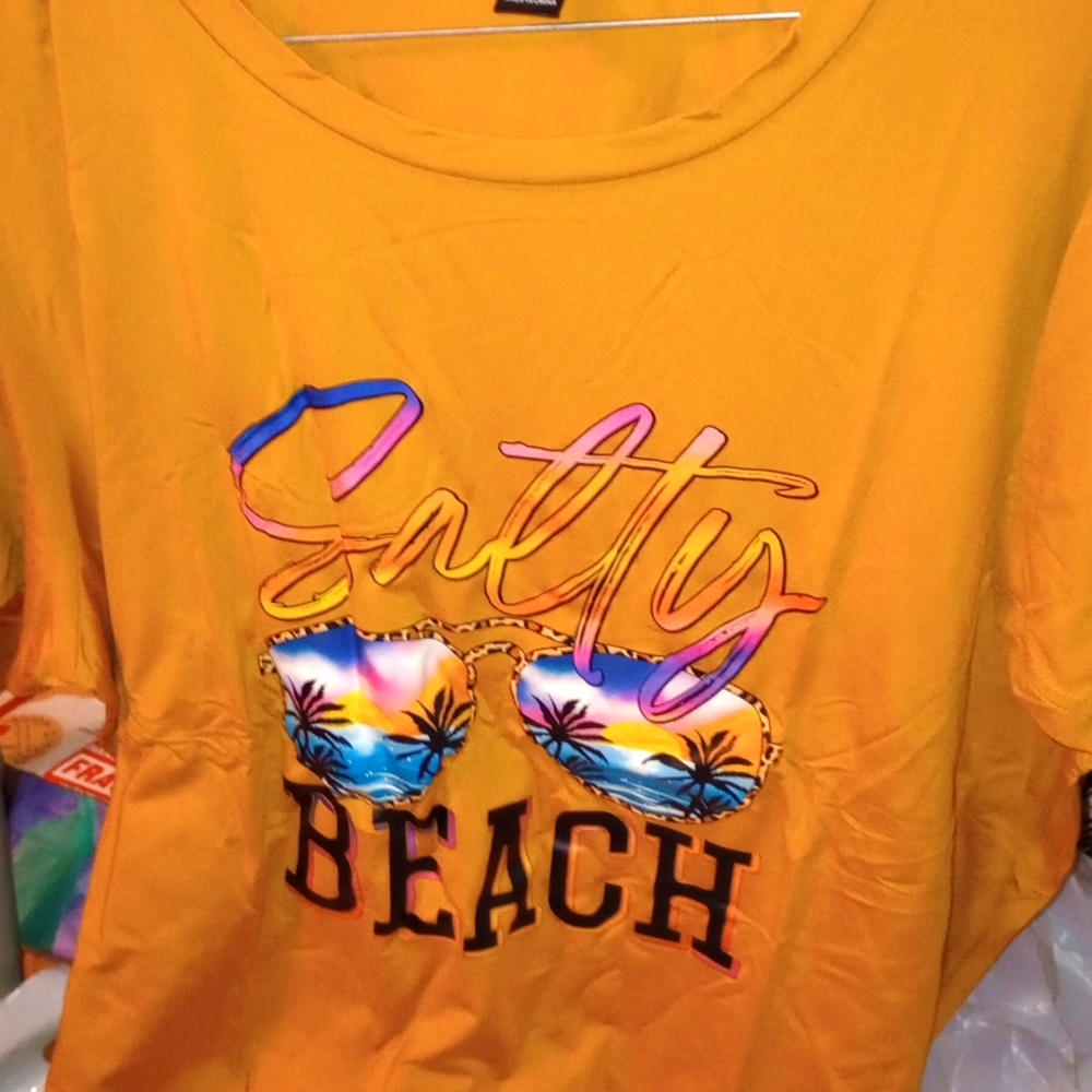 SheIn Curve 2X short sleeve beach shirt